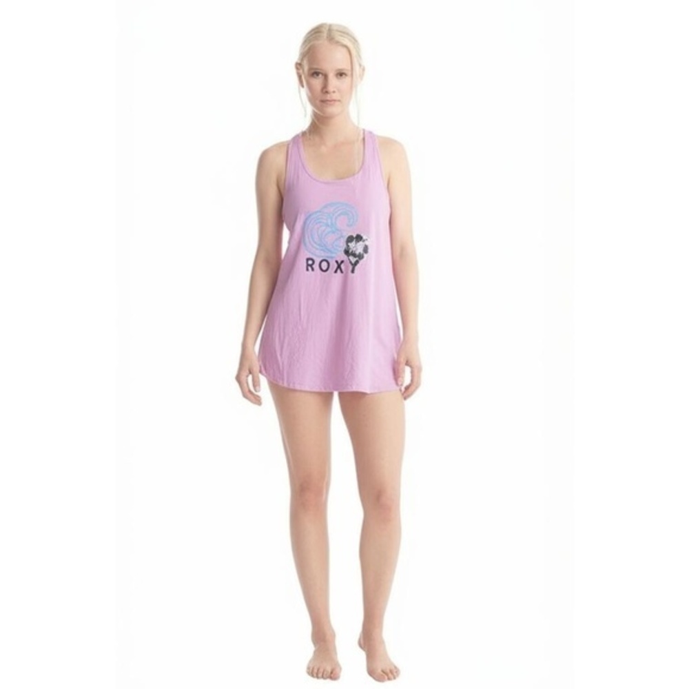 ROXY Tank Top Womens Size Large Light Purple Racerback Lightweight Activewear